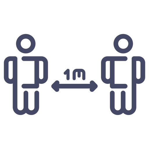 Corona, covid19, physical distancing, social distancing, virus icon