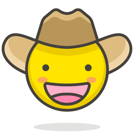 Cowboy, face, hat icon