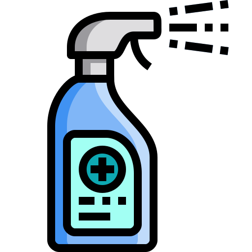 Cleanser, color, covid, lineal, protection, safety, tool icon
