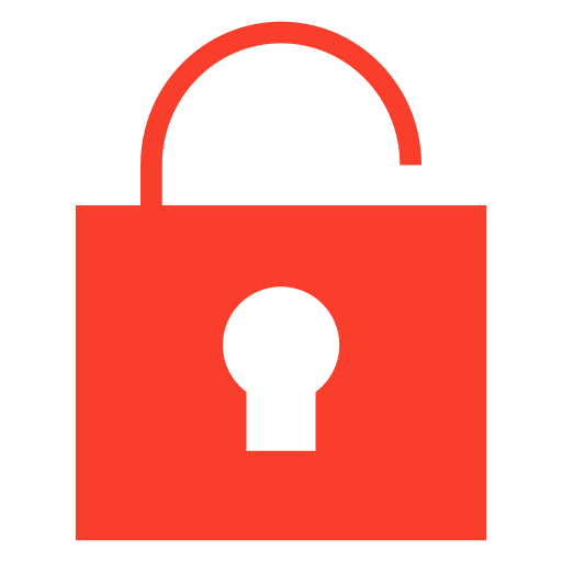 Safety, security, unlock, unlocked icon