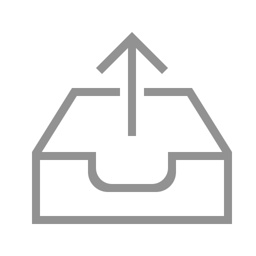 Inbox, upload icon