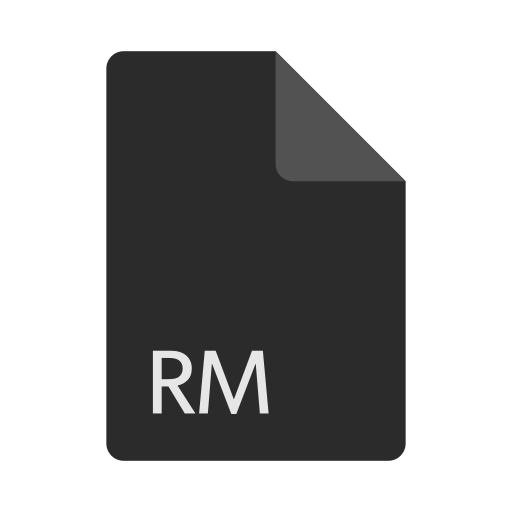 Rm, file, extension, format icon