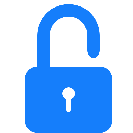 Lock, open icon