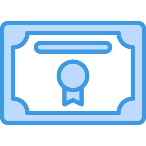 Certificate, achievement, award, diploma, document icon