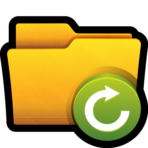 Folder, open, refresh, reload, win, arrow icon