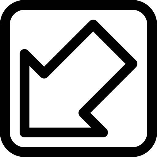 Arrow, left, down, ui, left icon icon