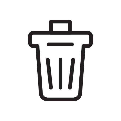 Trash can, trash, garbage, bin, delete, remove, recycle icon