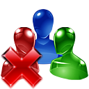 Delete, group icon