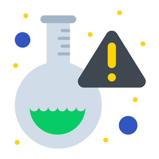 Flask, lab, research, virus icon