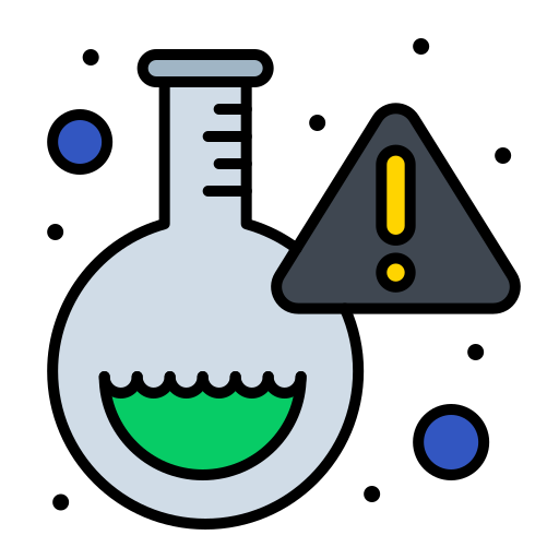 Flask, lab, research, virus icon