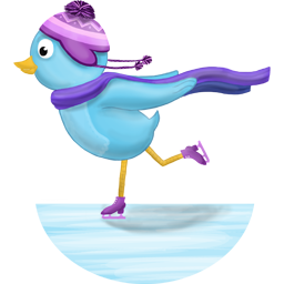 Skating, winter icon