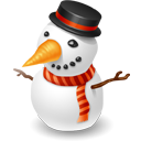 Christmas, snowman, winter icon