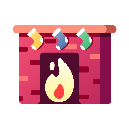 Christmas, fire, fireplace, warm, winter, xmas icon