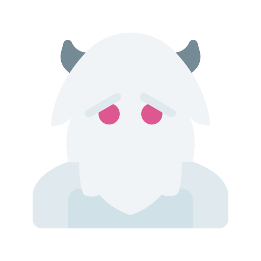Character, creature, mascot, snow, winter, yeti icon