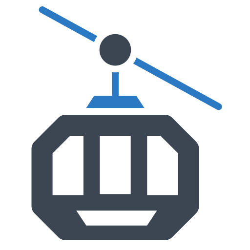 Teleski, transportation, winter icon