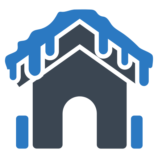 Frozen, house, ice, snow, winter icon