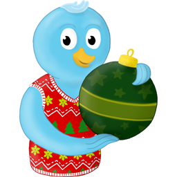 Bird, christmas, ornament, winter icon
