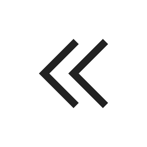 Arrow, chevron, double, left, small, direction, navigation icon