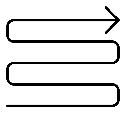 Arrow, direction, navigation, serpentine, serpentine arrow, zigzag icon