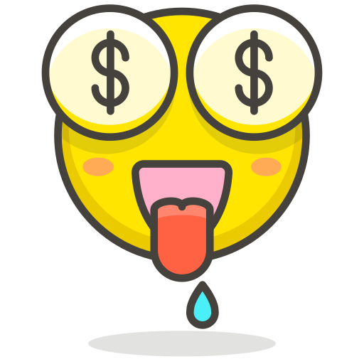 Face, mouth, money icon