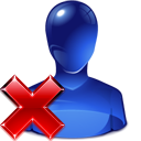 Delete, user icon