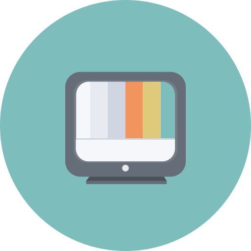 Analog, display, electronics, media, retro, television, tv icon
