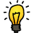 Idea, light bulb icon