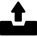upload,arrows,multimedia option,communications,direction,outbox,up arrow,uploading ok 
