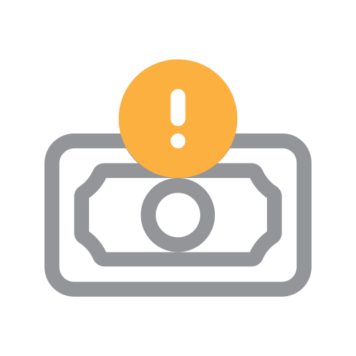 E-commerce, online, shopping, ui, money, warning, payment icon