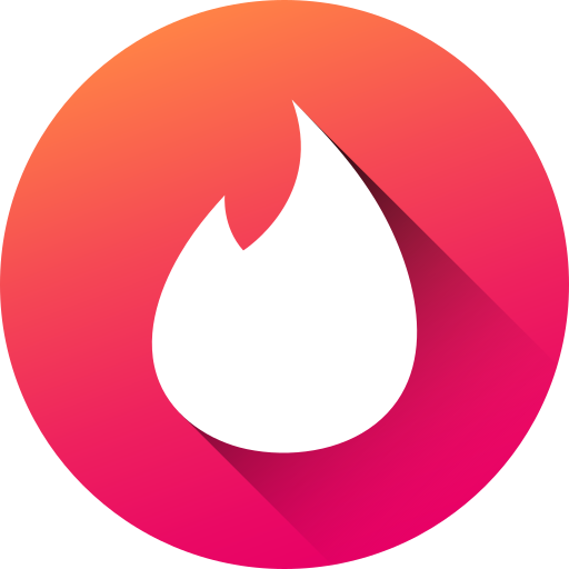 Circle, high quality, long shadow, media, social, social media, tinder icon