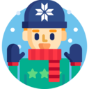 winter,avatar,man,user,profile,person,boy,beard,christmas,winter hat,scarf,wrapped