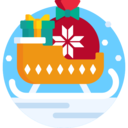 winter,transportation,present,christmas,santa claus,sledge,sleigh,sled,gifts,presents,santa