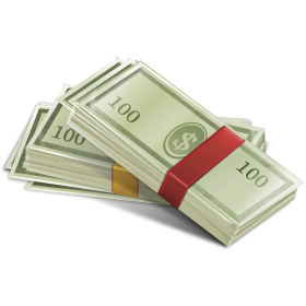 Dollars, money, cash icon