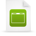 File, document, paper, green icon