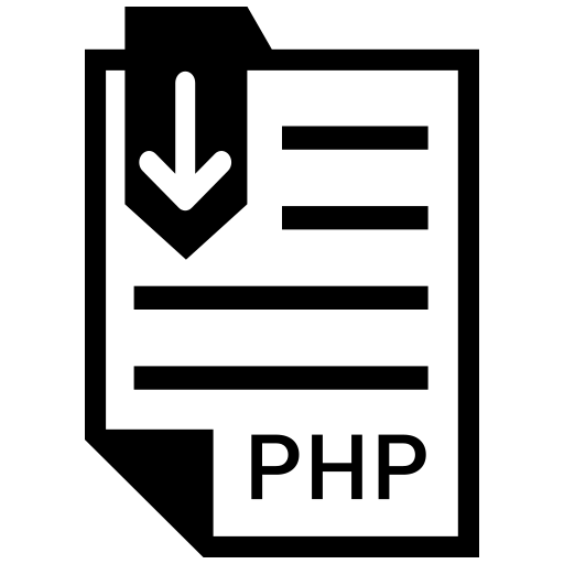 Document, extension, file, format, php icon