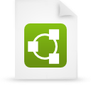 File, document, paper, green icon