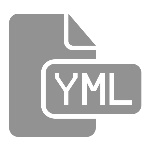 Yml, file, document icon