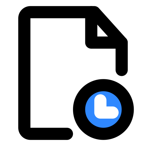 File, date, one icon