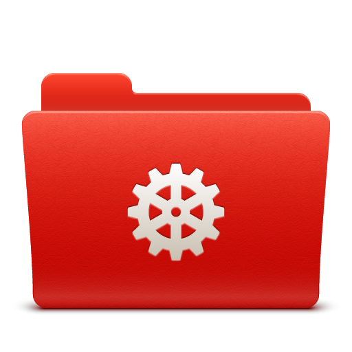 System, folder, new, red, soda icon