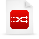File, document, paper, red icon