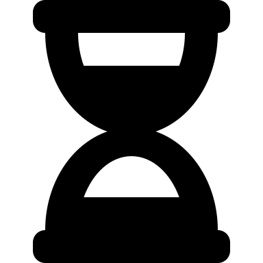 Hourglass, half icon
