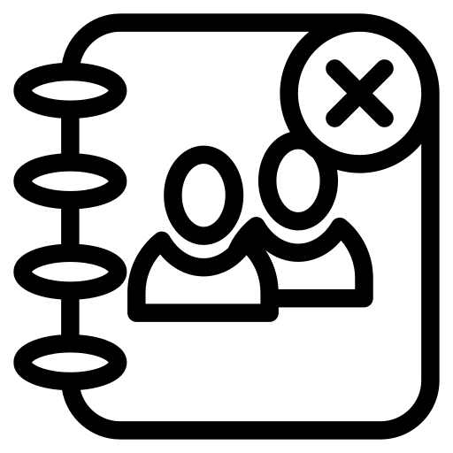 Contact, delete, people, remove, ui icon