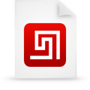 File, document, paper, red icon