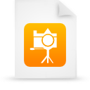 File, document, paper, orange icon
