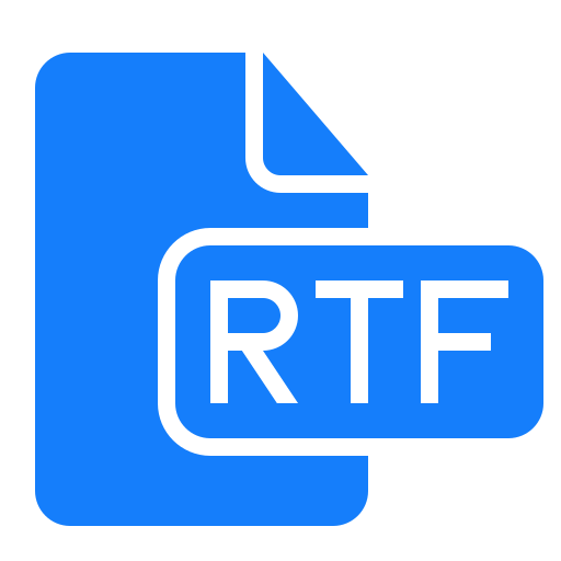 Rtf, document, file icon