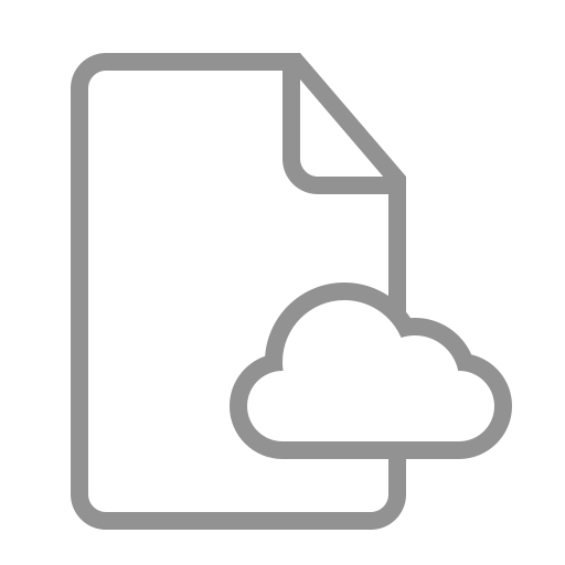 Document, cloud icon