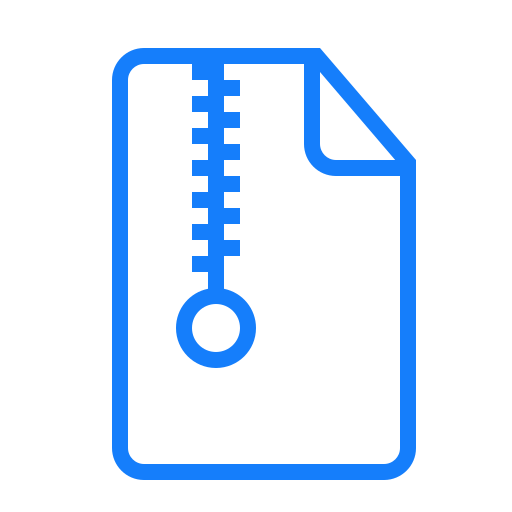 Document, zip icon