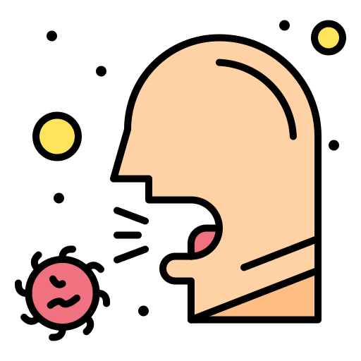 Cough, covid, healthcare, illness, sick, sneeze, virus icon