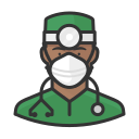 Black,Coronavirus,Male,N-95 mask,Surgeon
