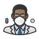 Black,Coronavirus,Male,N-95 mask,Pharmacist